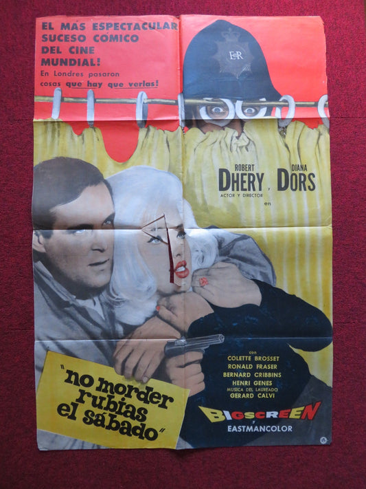 NO MORDER RUBRIAS EL SABADO SPANISH POSTER PIERRE TORNADE PIERRE DORIS 1964 Rendezvous Cinema Movie posters