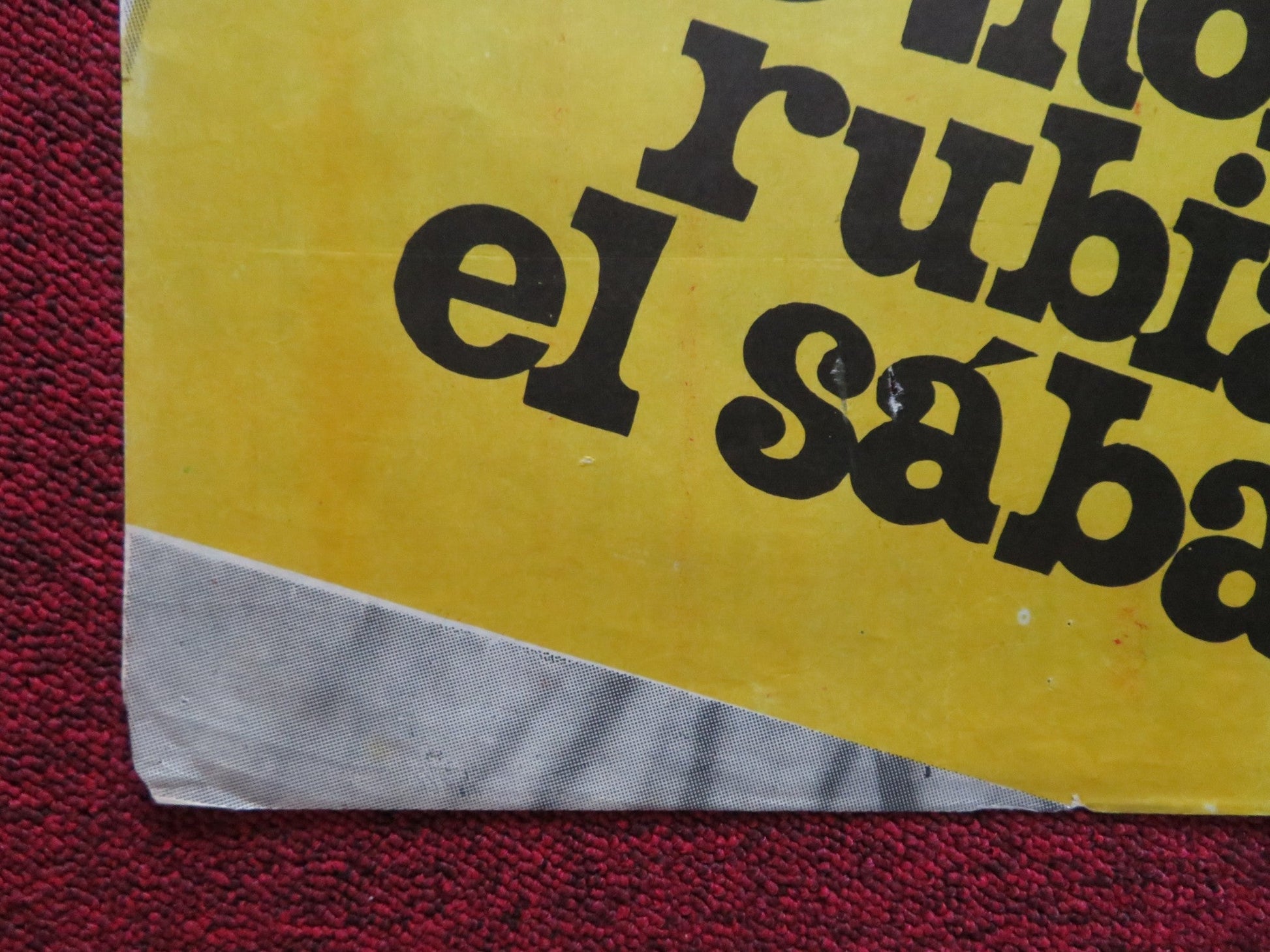 NO MORDER RUBRIAS EL SABADO SPANISH POSTER PIERRE TORNADE PIERRE DORIS 1964 Rendezvous Cinema Movie posters