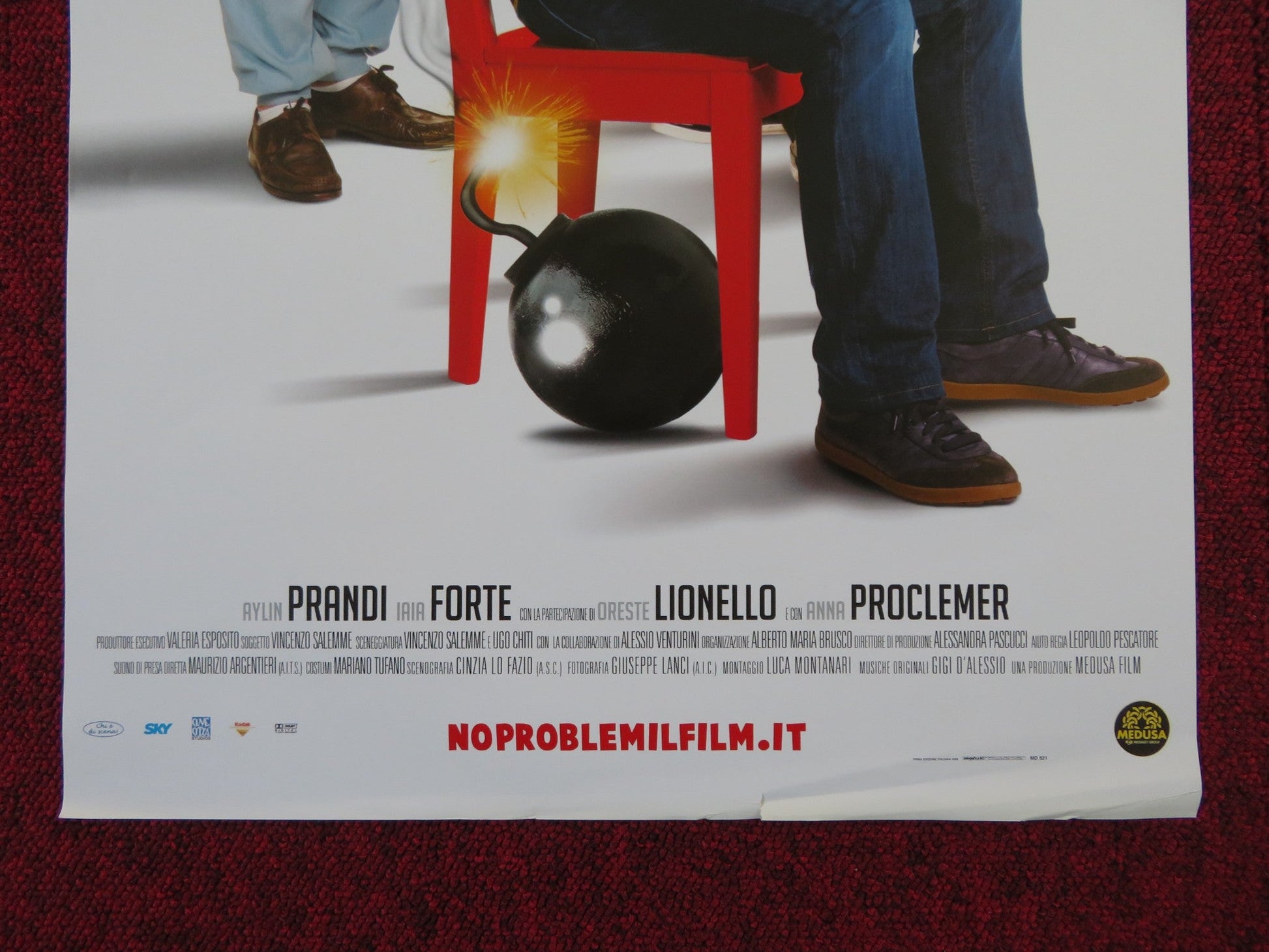 NO PROBLEM ITALIAN LOCANDINA POSTER VINCENZO SALEMME SERGIO RUBINI 2008 Rendezvous Cinema Movie posters