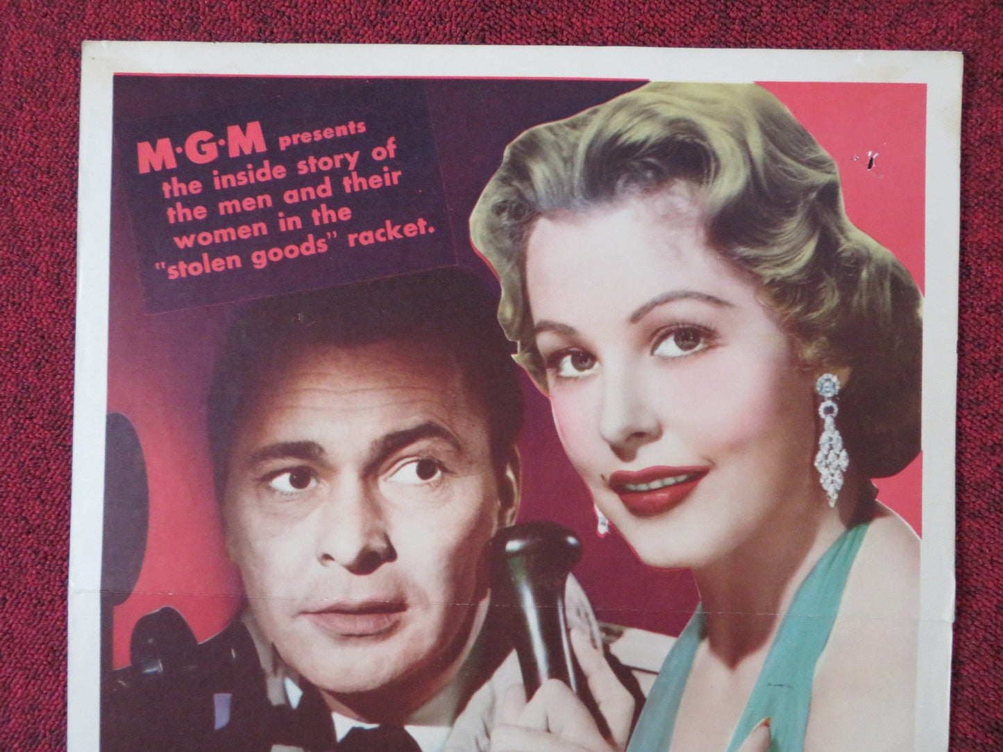 NO QUESTIONS ASKED US INSERT (14"x 36") POSTER BARRY SULLIVAN ARLENE DAHL 1951 Rendezvous Cinema Movie posters