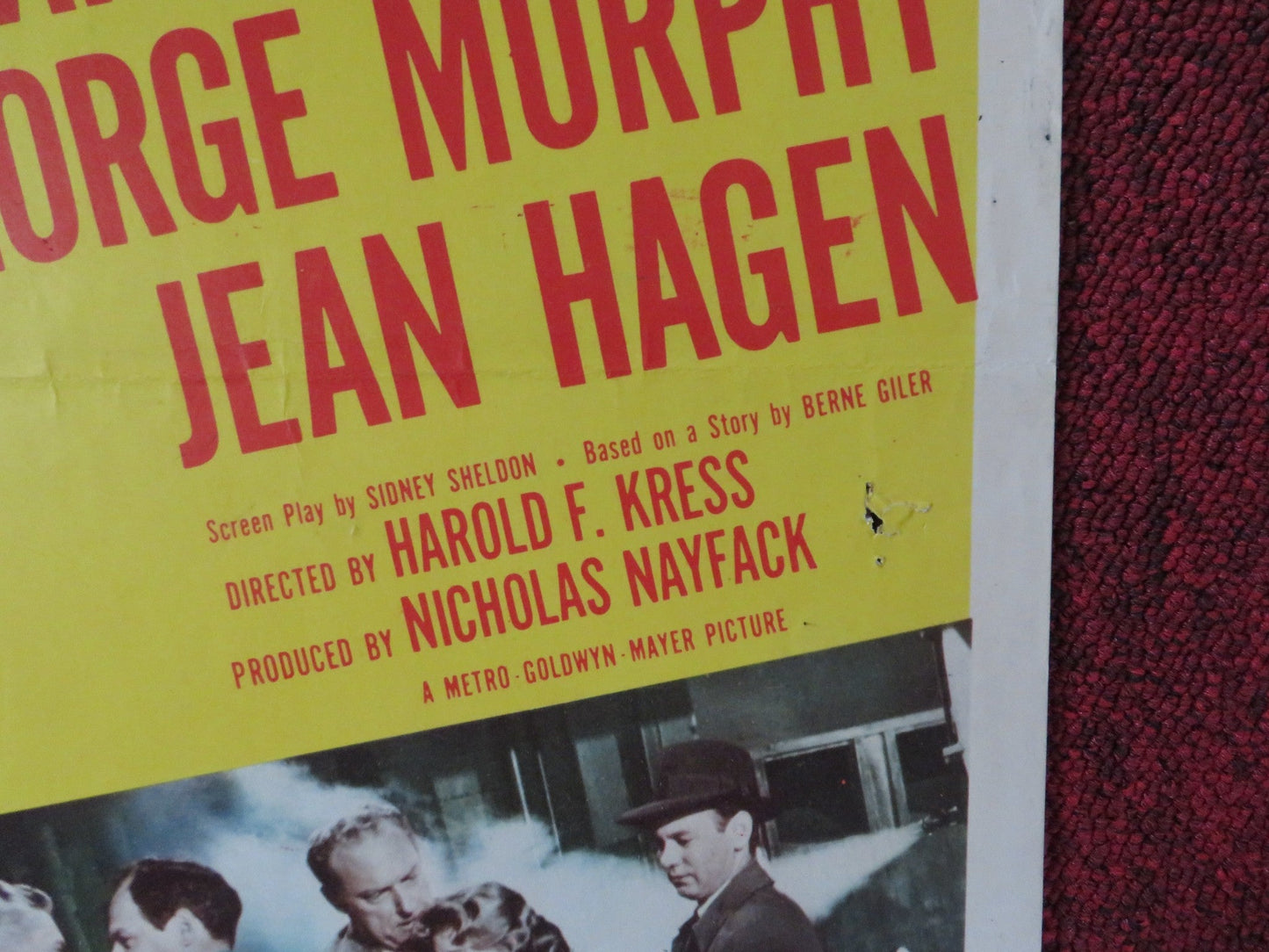 NO QUESTIONS ASKED US INSERT (14"x 36") POSTER BARRY SULLIVAN ARLENE DAHL 1951 Rendezvous Cinema Movie posters