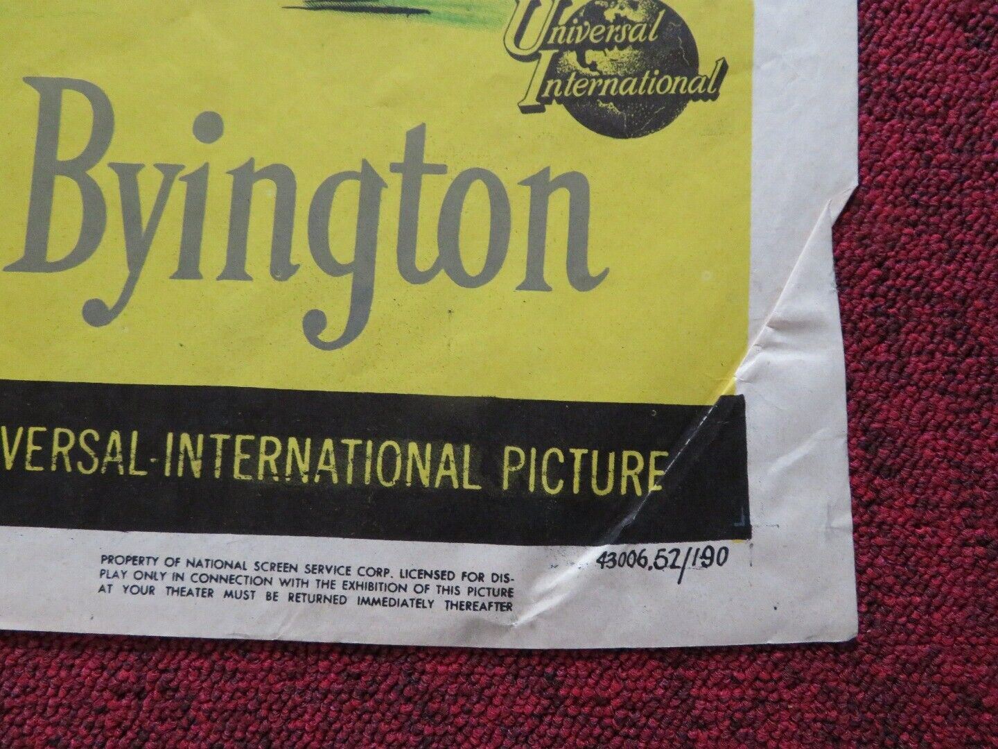 NO ROOM FOR THE GROOM FOLDED US ONE SHEET POSTER TONY CURTIS PIPER LAURIE 1952 - Rendezvous Cinema