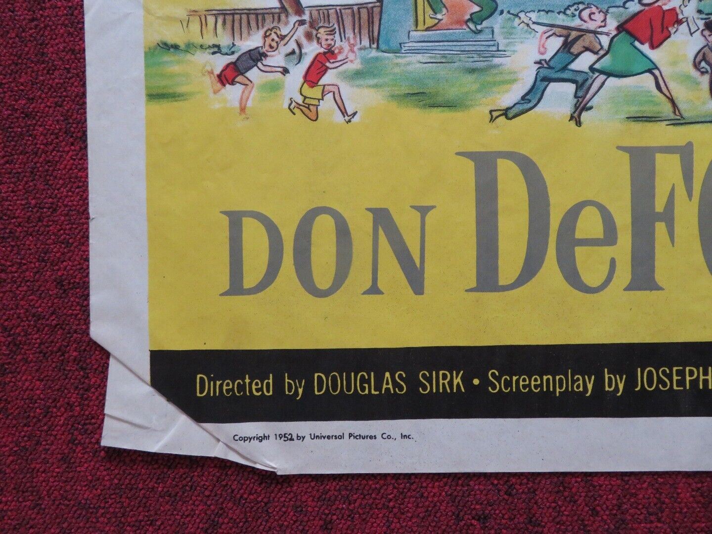 NO ROOM FOR THE GROOM FOLDED US ONE SHEET POSTER TONY CURTIS PIPER LAURIE 1952 - Rendezvous Cinema