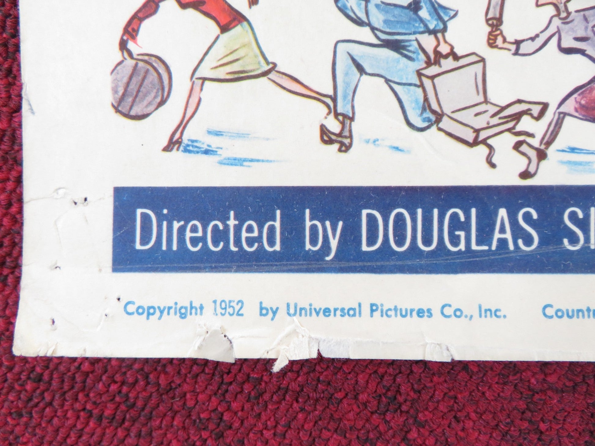 NO ROOM FOR THE GROOM US INSERT (14"x 36") POSTER TONY CURTIS PIPER LAURIE 1952 Rendezvous Cinema Movie posters