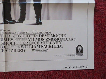 NO SMALL AFFAIR FOLDED US ONE SHEET POSTER JON CRYER DEMI MOORE 1984 Movie posters