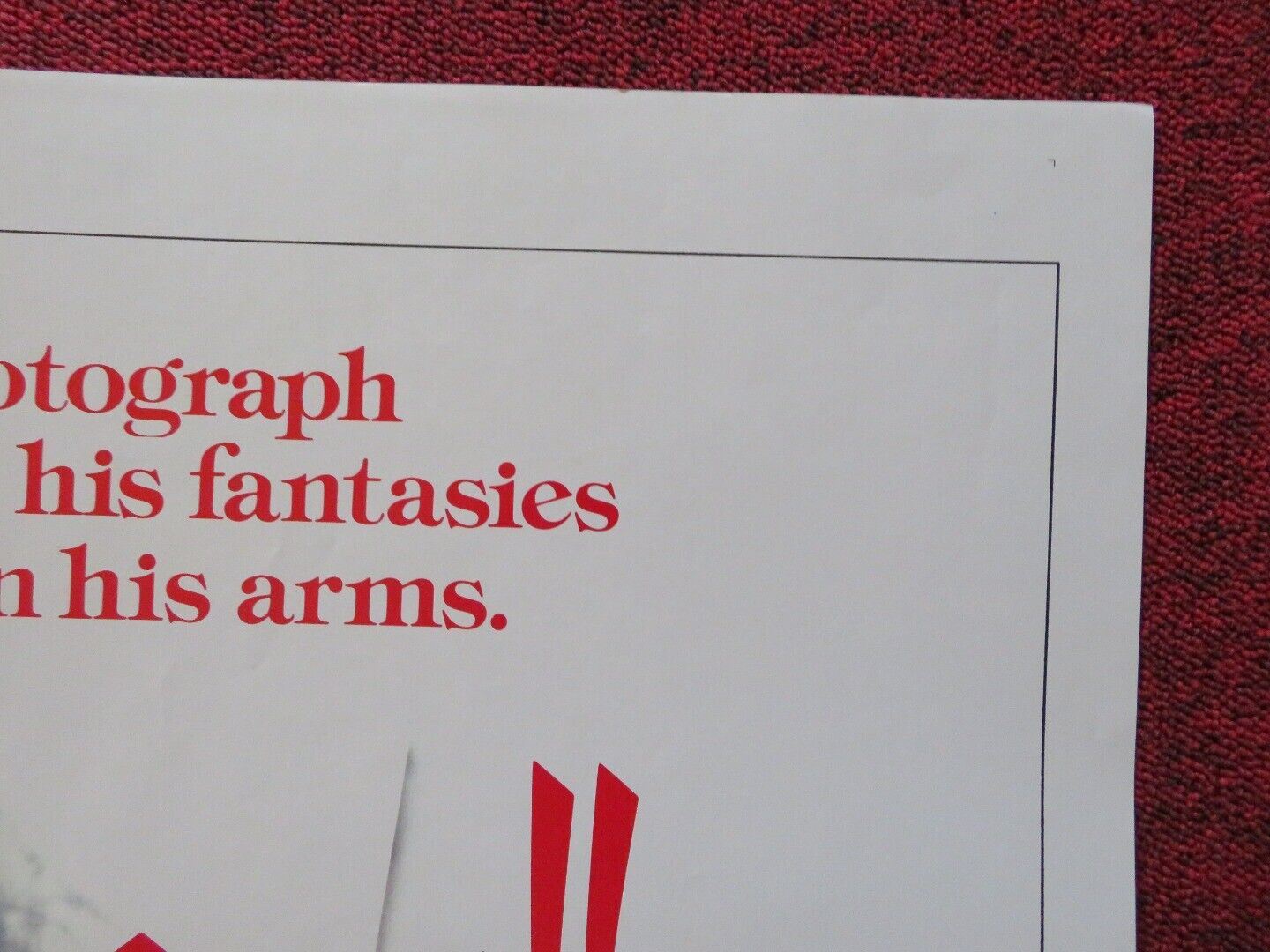 NO SMALL AFFAIR FOLDED US ONE SHEET POSTER JON CRYER DEMI MOORE 1984 Movie posters