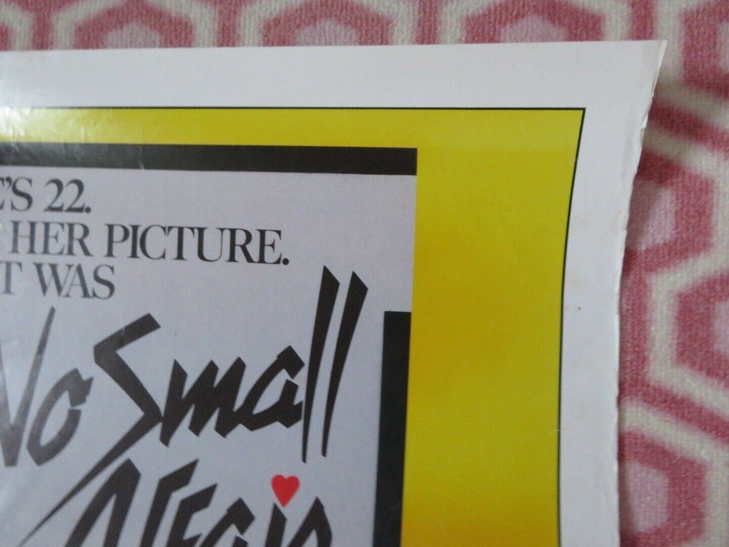 NO SMALL AFFAIR US ONE SHEET POSTER JON CRYER DEMI MOORE 1984 Movie posters