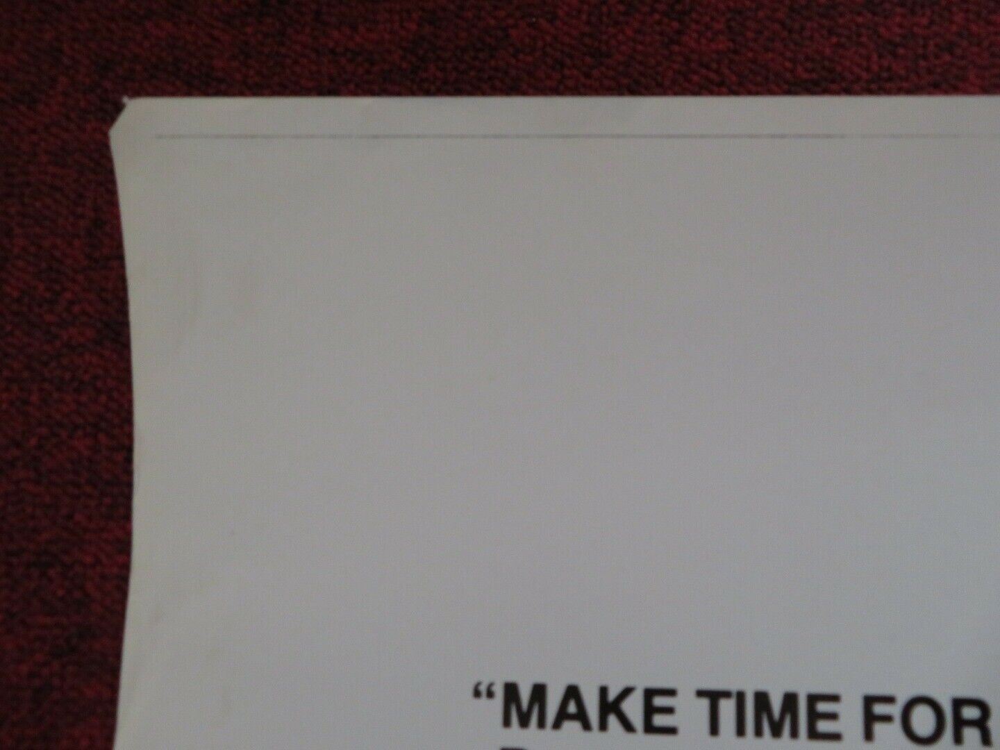 NO TIME FOR BREAKFAST US ONE SHEET ROLLED POSTER ANNIE GIRARDOT 1976 Movie posters