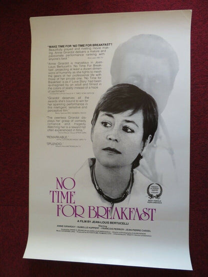 NO TIME FOR BREAKFAST US ONE SHEET ROLLED POSTER ANNIE GIRARDOT 1976 Movie posters