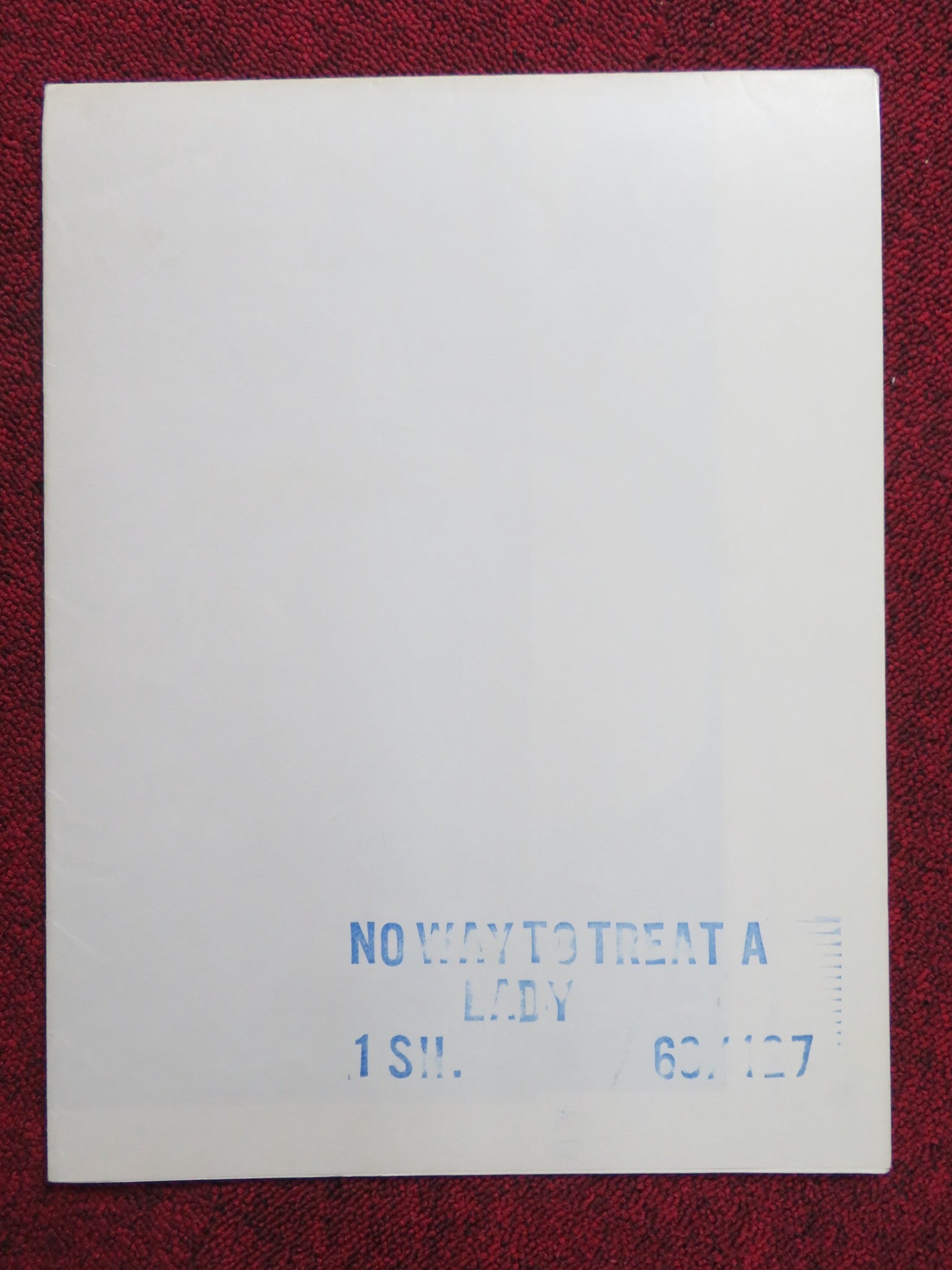 NO WAY TO TREAT A LADY FOLDED US ONE SHEET POSTER ROD STEIGER LEE REMICK 1968 Rendezvous Cinema Movie posters