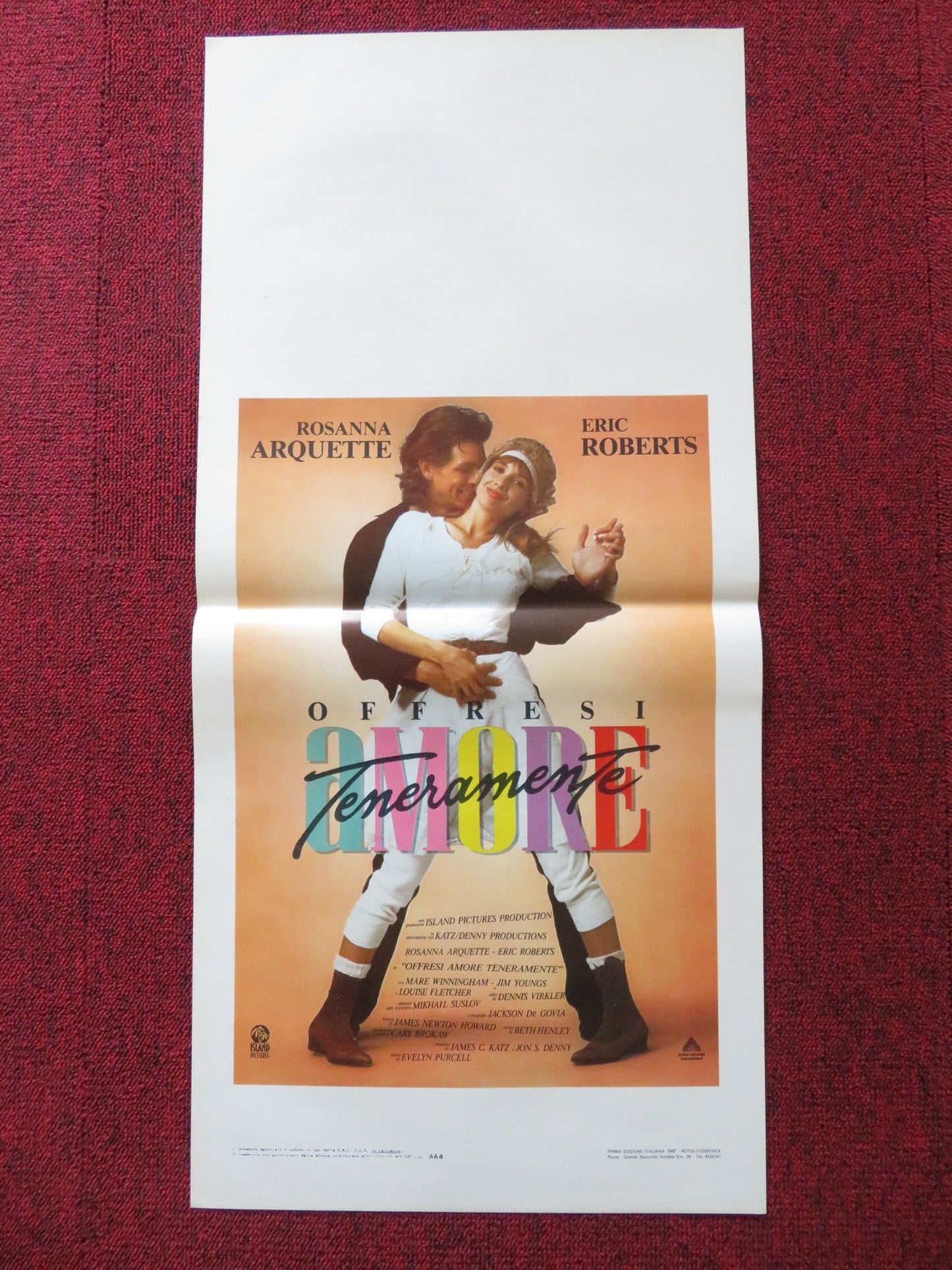 NOBODY'S FOOL ITALIAN LOCANDINA POSTER ROSANNA ARQUETTE ERIC ROBERTS 1986 Rendezvous Cinema Movie posters