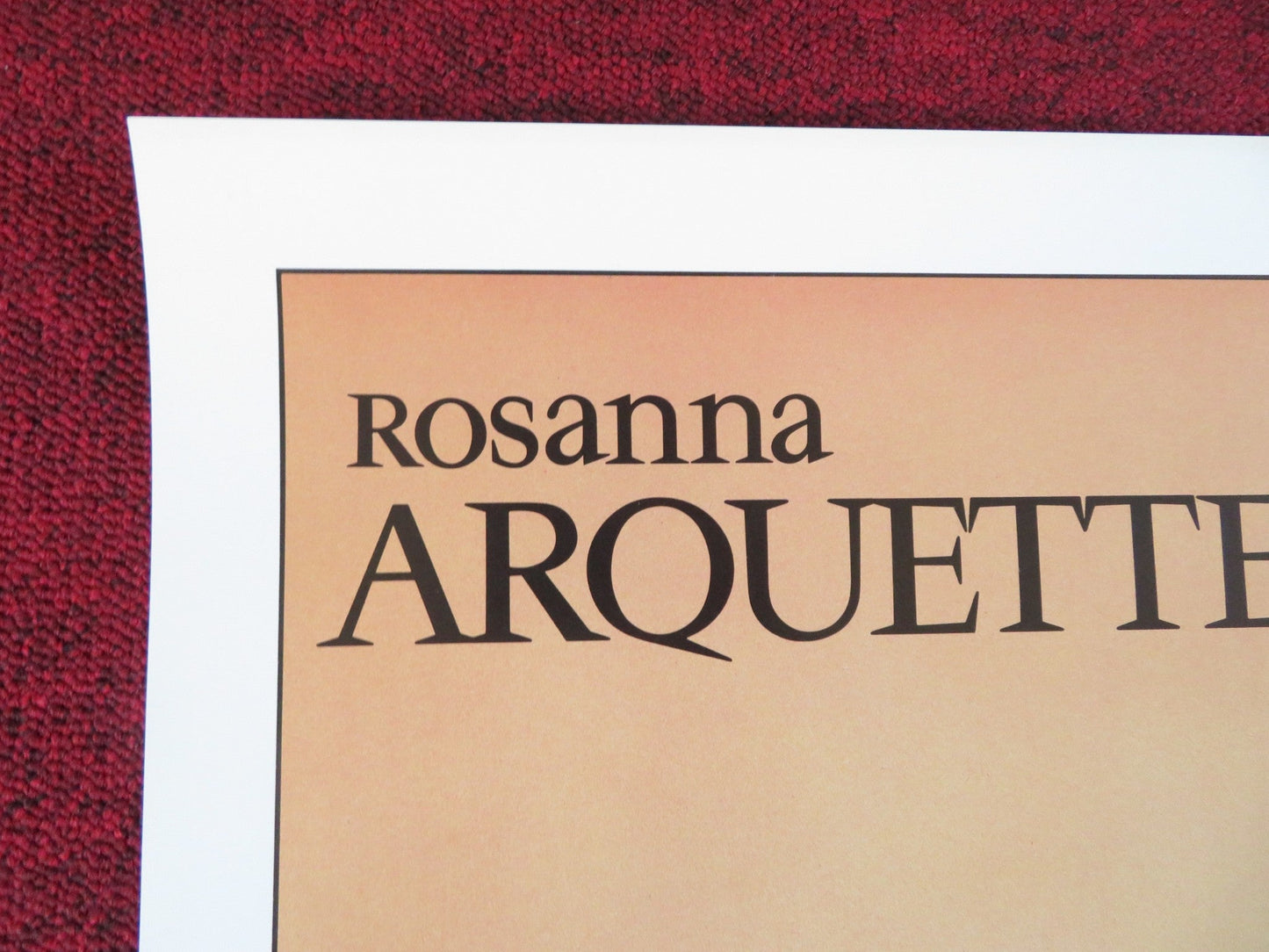 NOBODY'S FOOL US ONE SHEET ROLLED POSTER ROSANNA ARQUETTE ERIC ROBERTS 1986 Rendezvous Cinema Movie posters