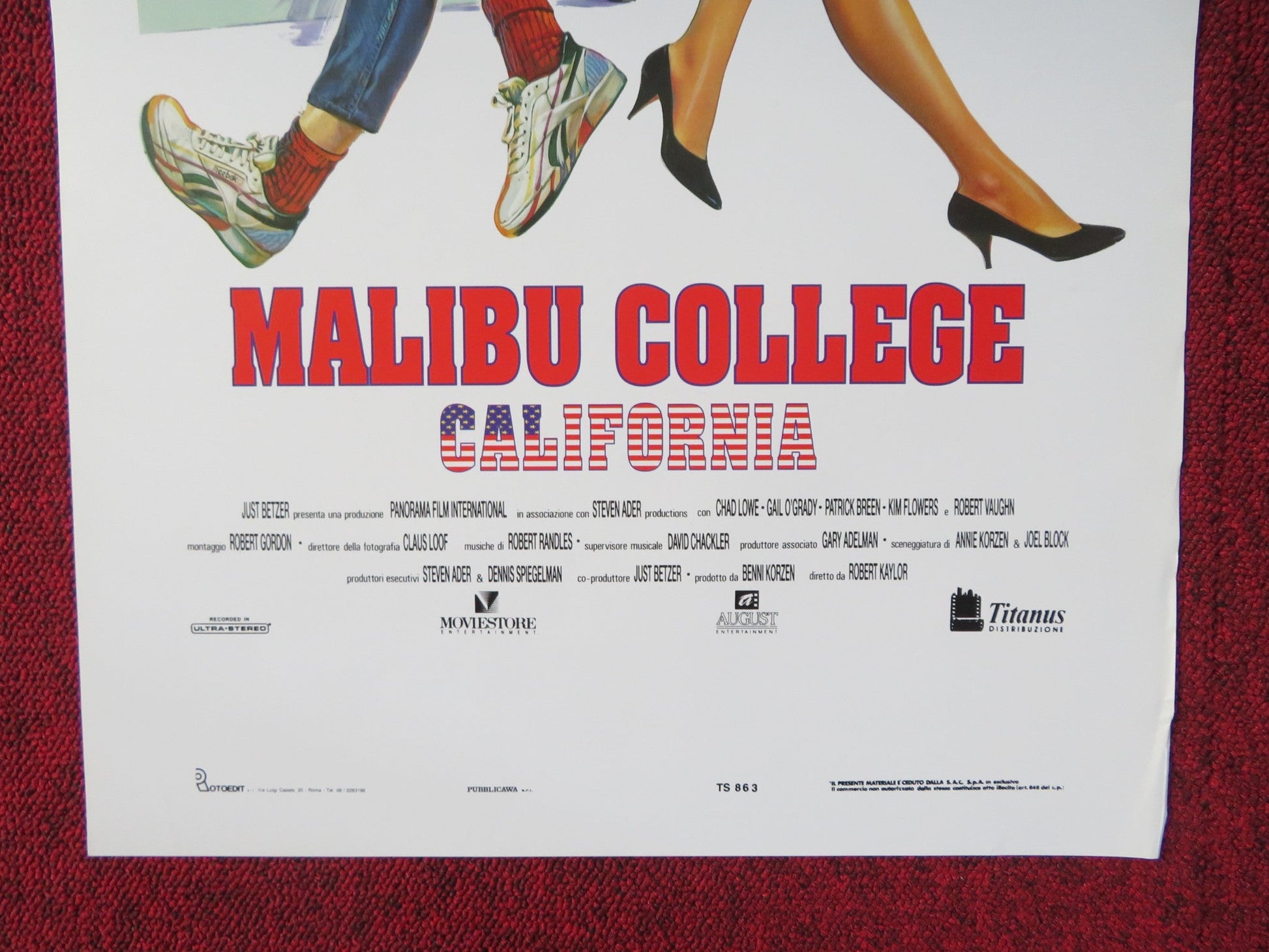 NOBODY'S PERFECT ITALIAN LOCANDINA POSTER CHAD LOWE GAIL O'GRADY 1989 Rendezvous Cinema Movie posters