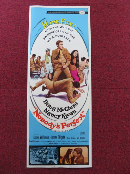 NOBODY'S PERFECT US INSERT (14"x 36") POSTER DOUG MCCLURE NANCY KWAN 1968 Rendezvous Cinema Movie posters