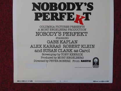 NOBODY'S PERFEKT US INSERT (14"x 36") POSTER GABE KAPLAN ALEX KARRAS 1981 Rendezvous Cinema Movie posters