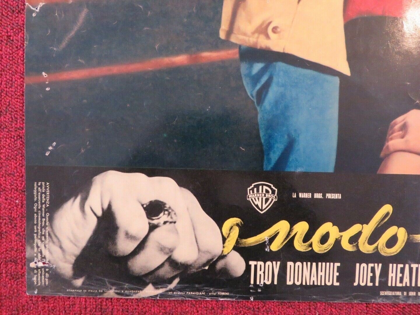 NODO SCORSOIO / MY BLOOD RUNS COLD ITALIAN FOTOBUSTA POSTER TROY DONAHUE 1965 Movie posters