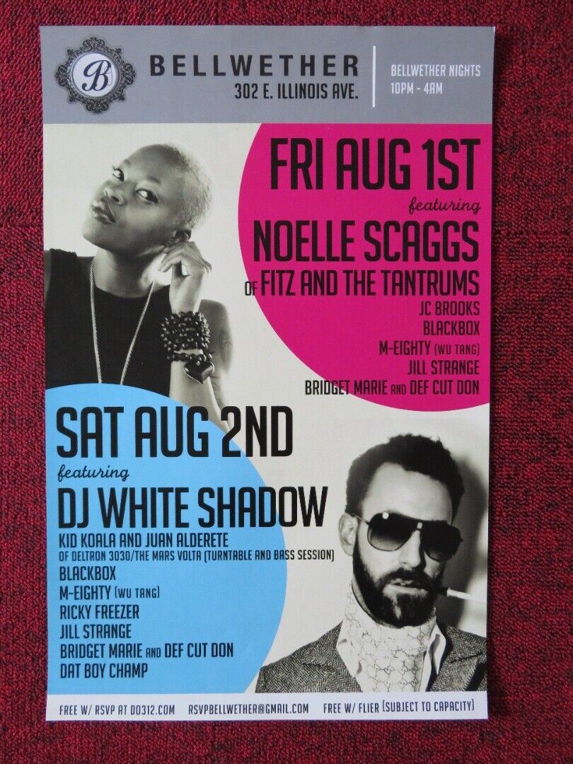NOELLE SCAGGS AND DJ WHITE SHADOW BELLWETHER MUSIC (11"x 17") POSTER - Rendezvous Cinema