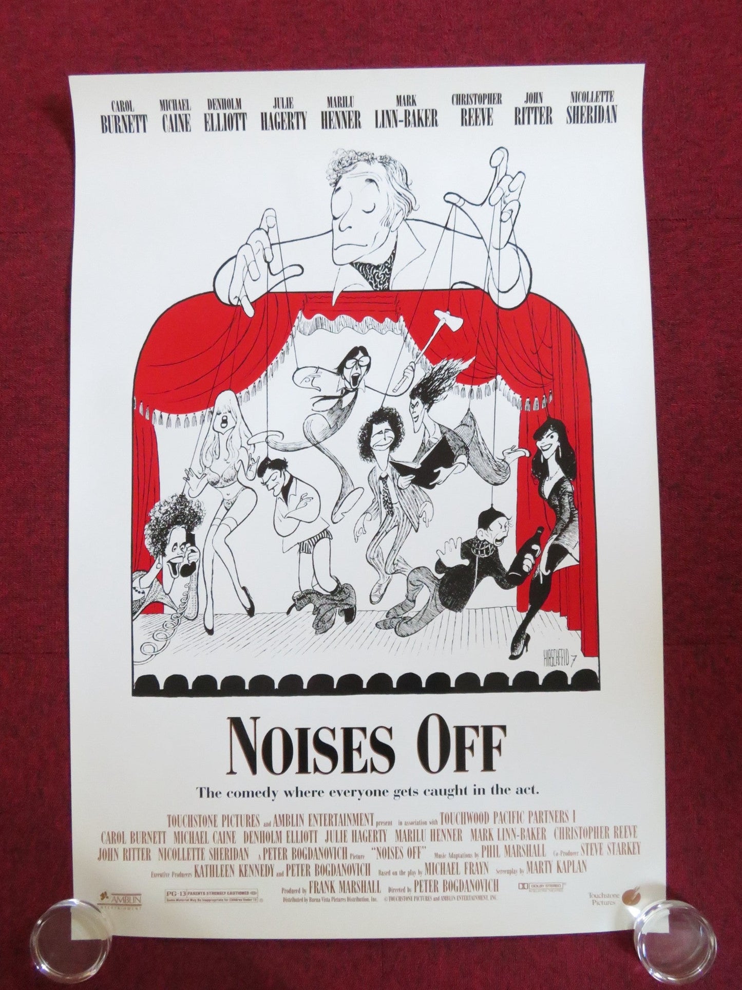 NOISES OFF... US ONE SHEET ROLLED POSTER CAROL BURNETT MICHAEL CAINE 1992 Rendezvous Cinema Movie posters