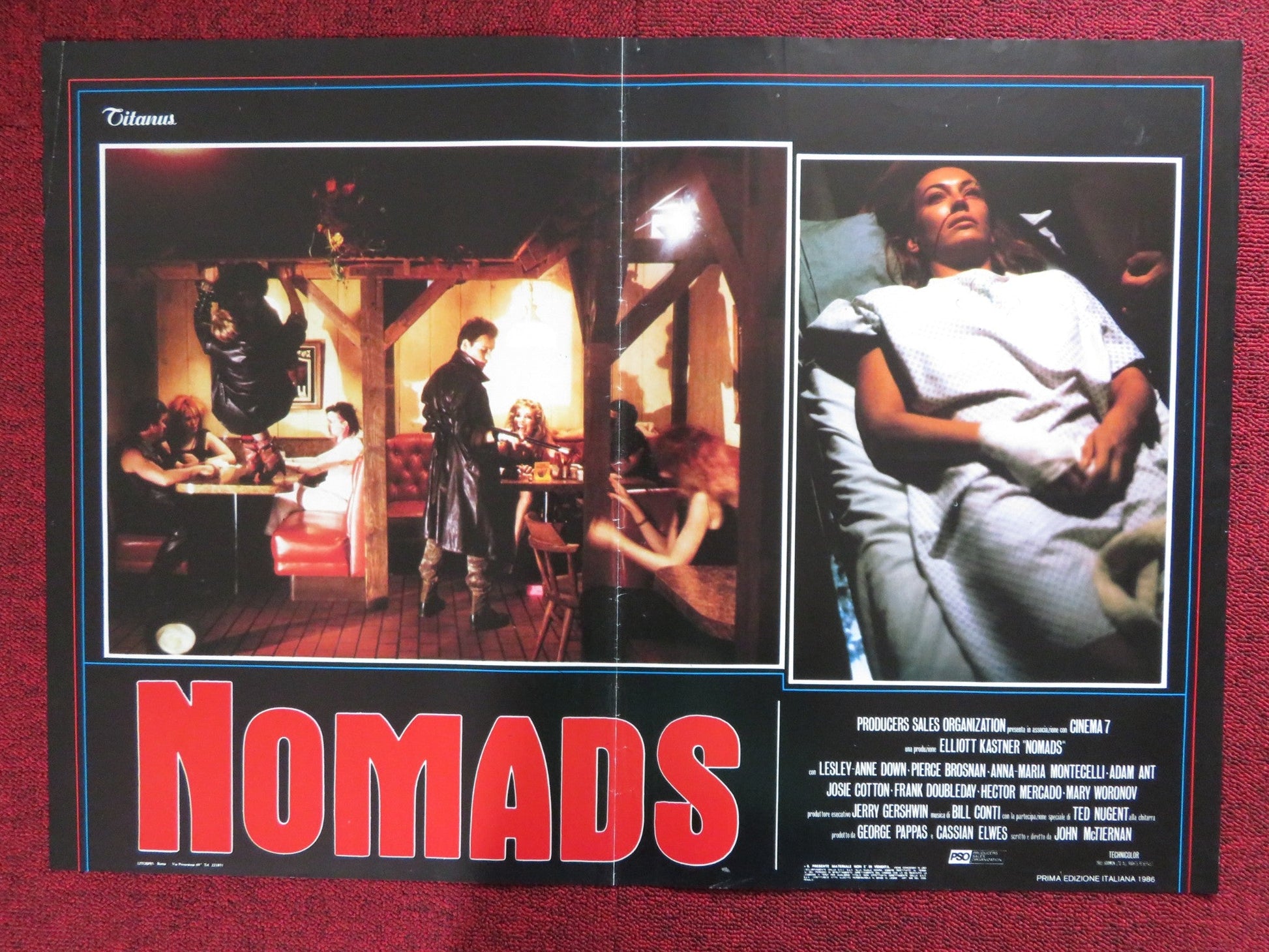 NOMADS ITALIAN FOTOBUSTA POSTER LESLEY - ANNE DOWN PIERCE BROSNAN 1986 Rendezvous Cinema Movie posters