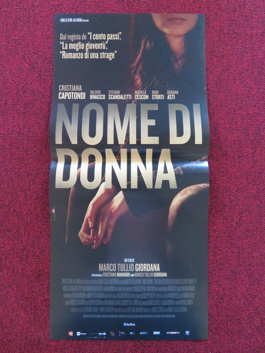 NOME DI DONNA ITALIAN LOCANDINA POSTER CRISTIANA CAPOTONDI VALERIO BINASCO 2018 Rendezvous Cinema Movie posters
