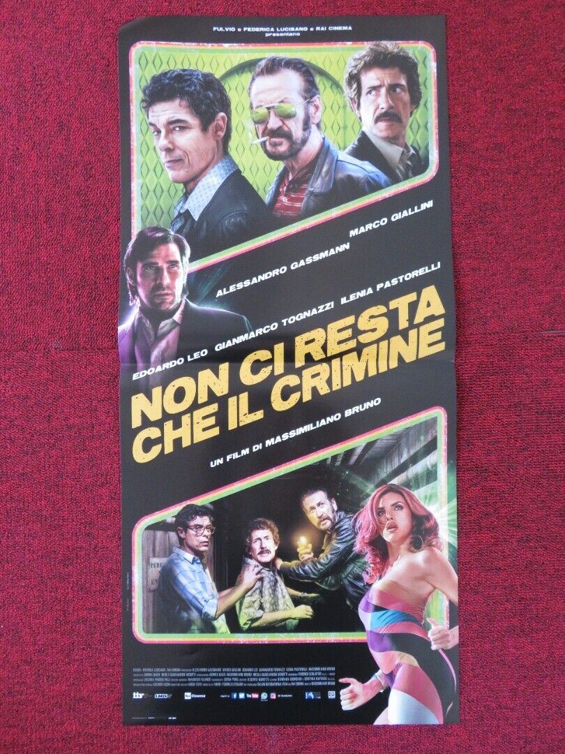 NON CI RESTA CHE IL CRIMINE ITALIAN LOCANDINA (26.5"x12.5") POSTER 2019 Movie posters