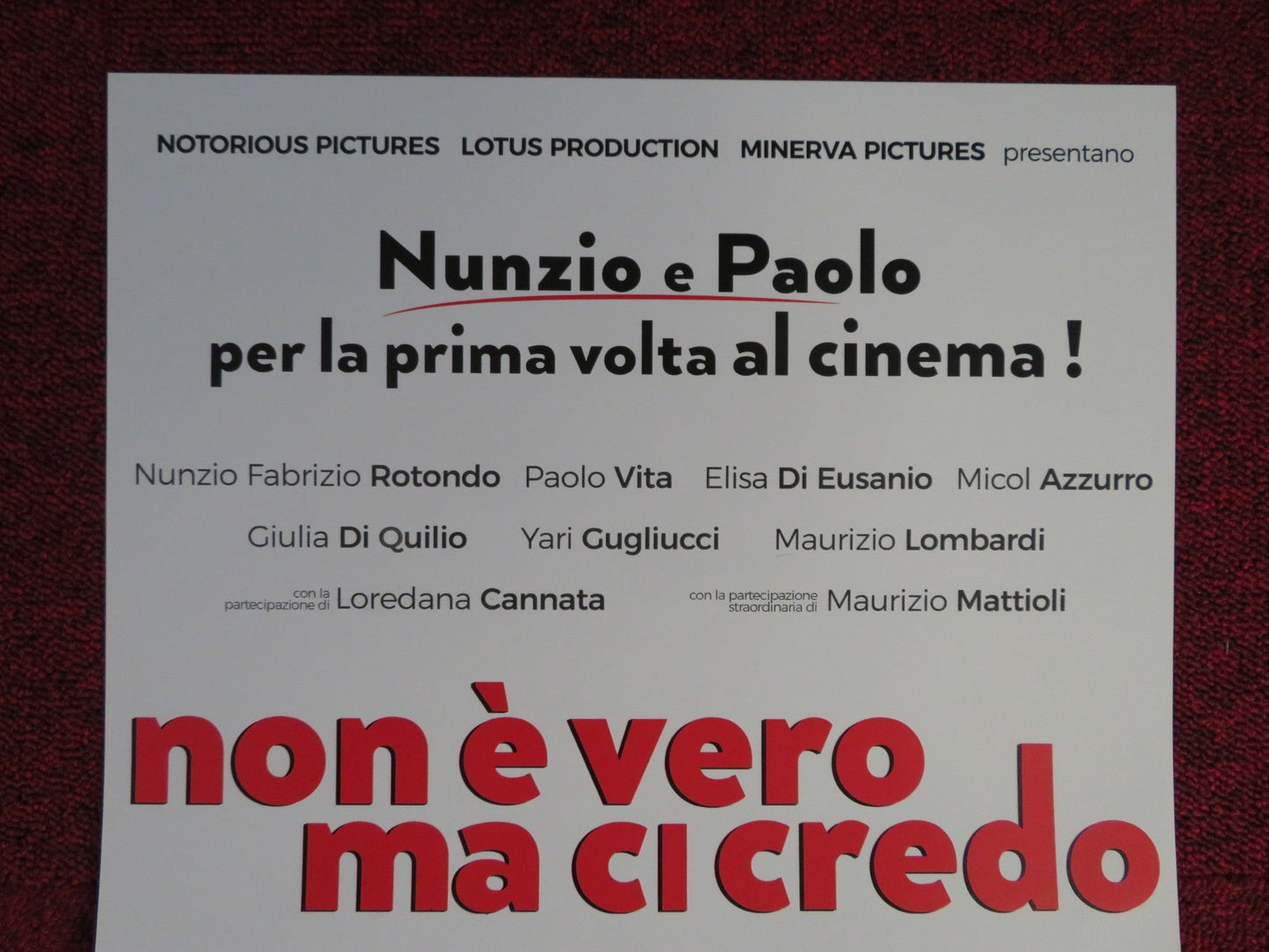 NON E VERO MA CI CREDO ITALIAN LOCANDINA POSTER ZUNZIO FABRIZO ROTONDO 2018 Rendezvous Cinema Movie posters