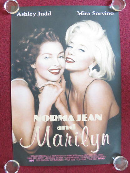 NORMA JEAN & MARILYN US ONE SHEET ROLLED POSTER ASHLEY JUDD MIRA SORVINO 1996 Rendezvous Cinema Movie posters