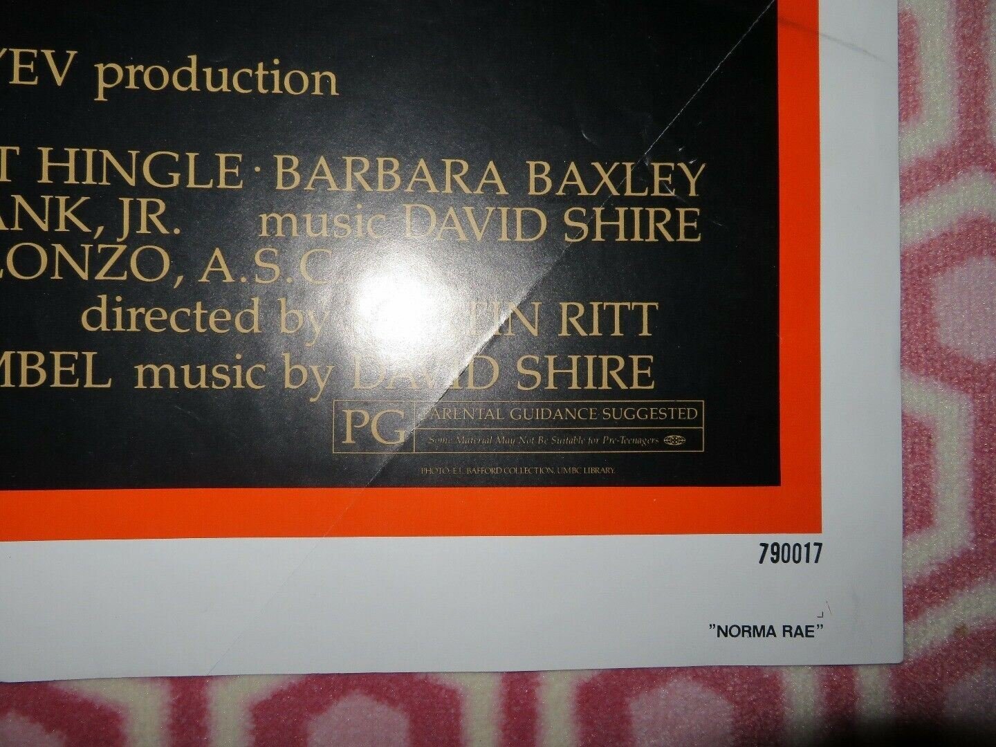 NORMA RAE FOLDED US ONE SHEET POSTER SALLY FIELD RON LEIBMAN 1979 Movie posters
