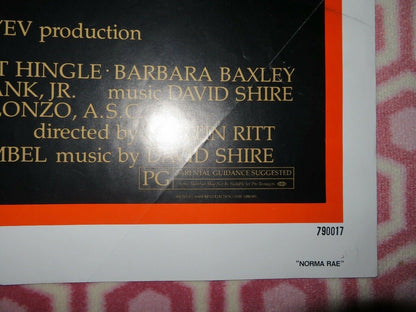 NORMA RAE FOLDED US ONE SHEET POSTER SALLY FIELD RON LEIBMAN 1979 Movie posters