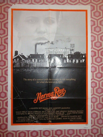 NORMA RAE FOLDED US ONE SHEET POSTER SALLY FIELD RON LEIBMAN 1979 Movie posters