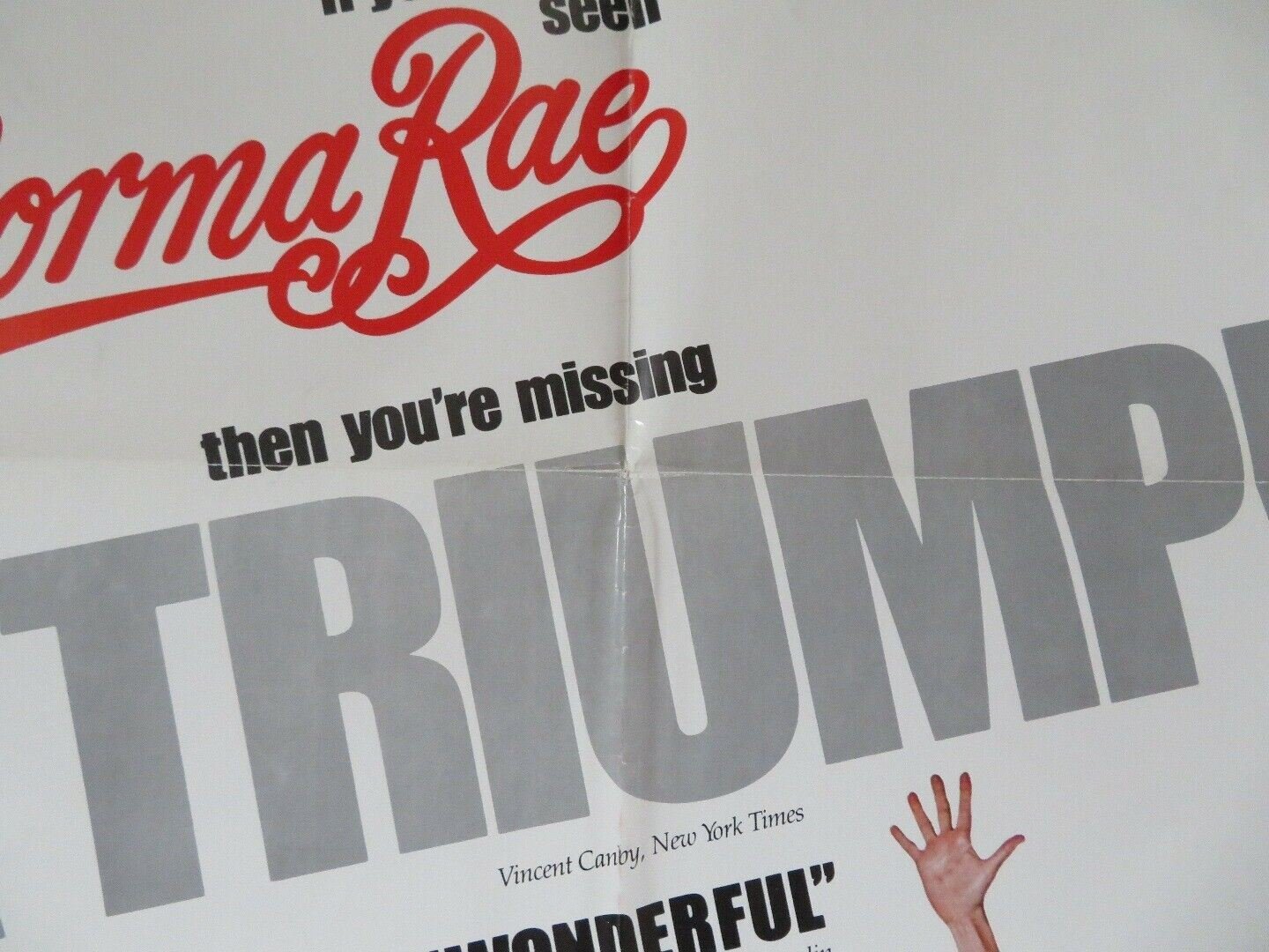 NORMA RAE STYLE B US ONE SHEET POSTER SALLY FIELD RON LEIBMAN 1979 Rendezvous Cinema Movie posters