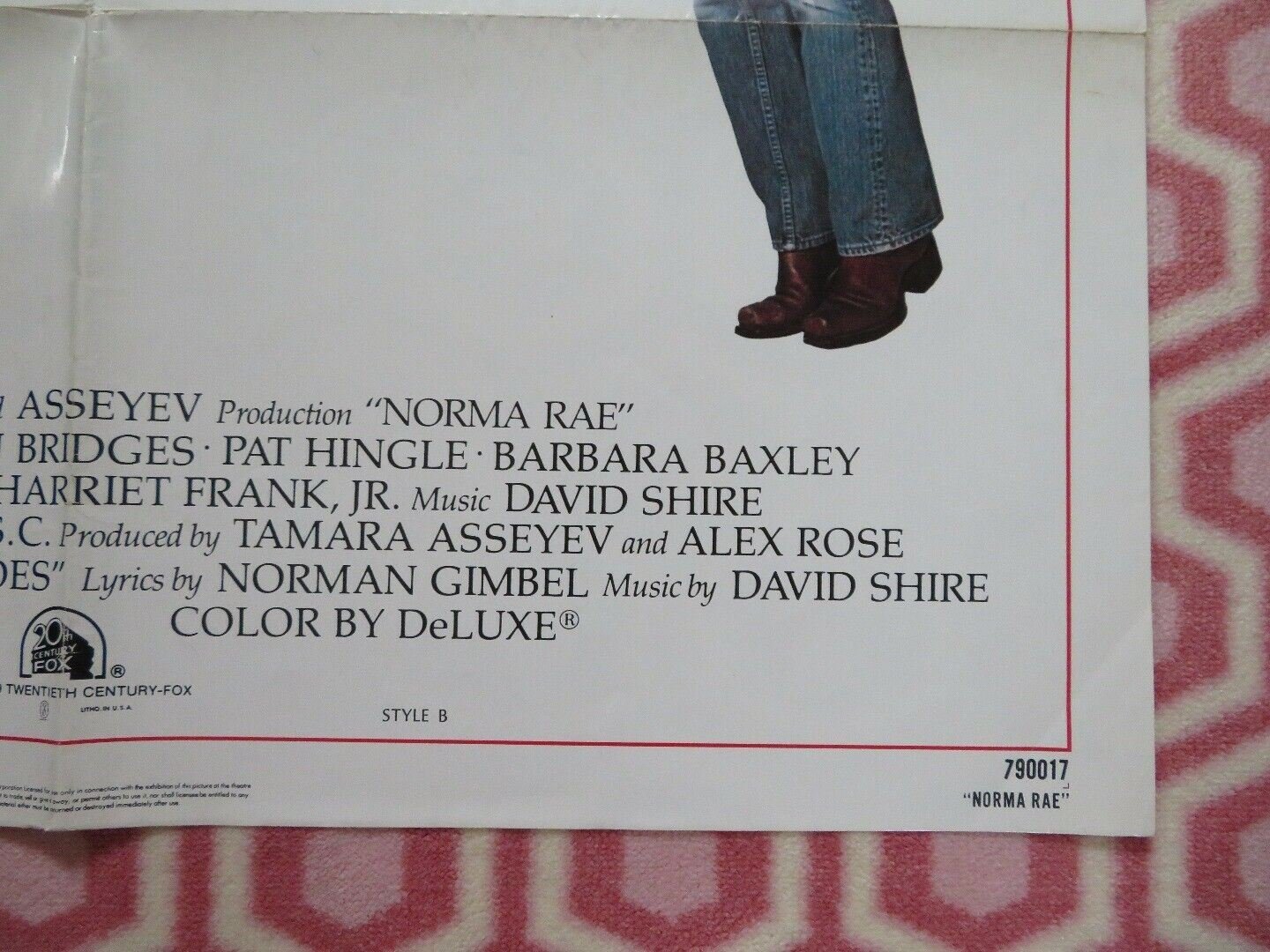 NORMA RAE STYLE B US ONE SHEET POSTER SALLY FIELD RON LEIBMAN 1979 Rendezvous Cinema Movie posters