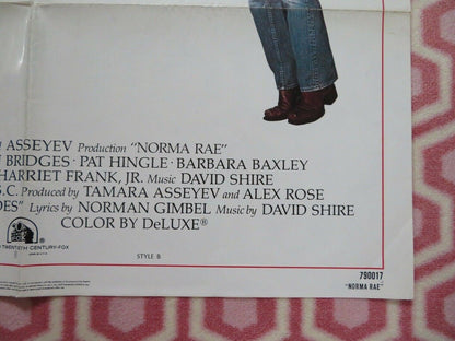 NORMA RAE STYLE B US ONE SHEET POSTER SALLY FIELD RON LEIBMAN 1979 Rendezvous Cinema Movie posters