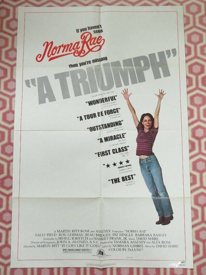 NORMA RAE STYLE B US ONE SHEET POSTER SALLY FIELD RON LEIBMAN 1979 Rendezvous Cinema Movie posters