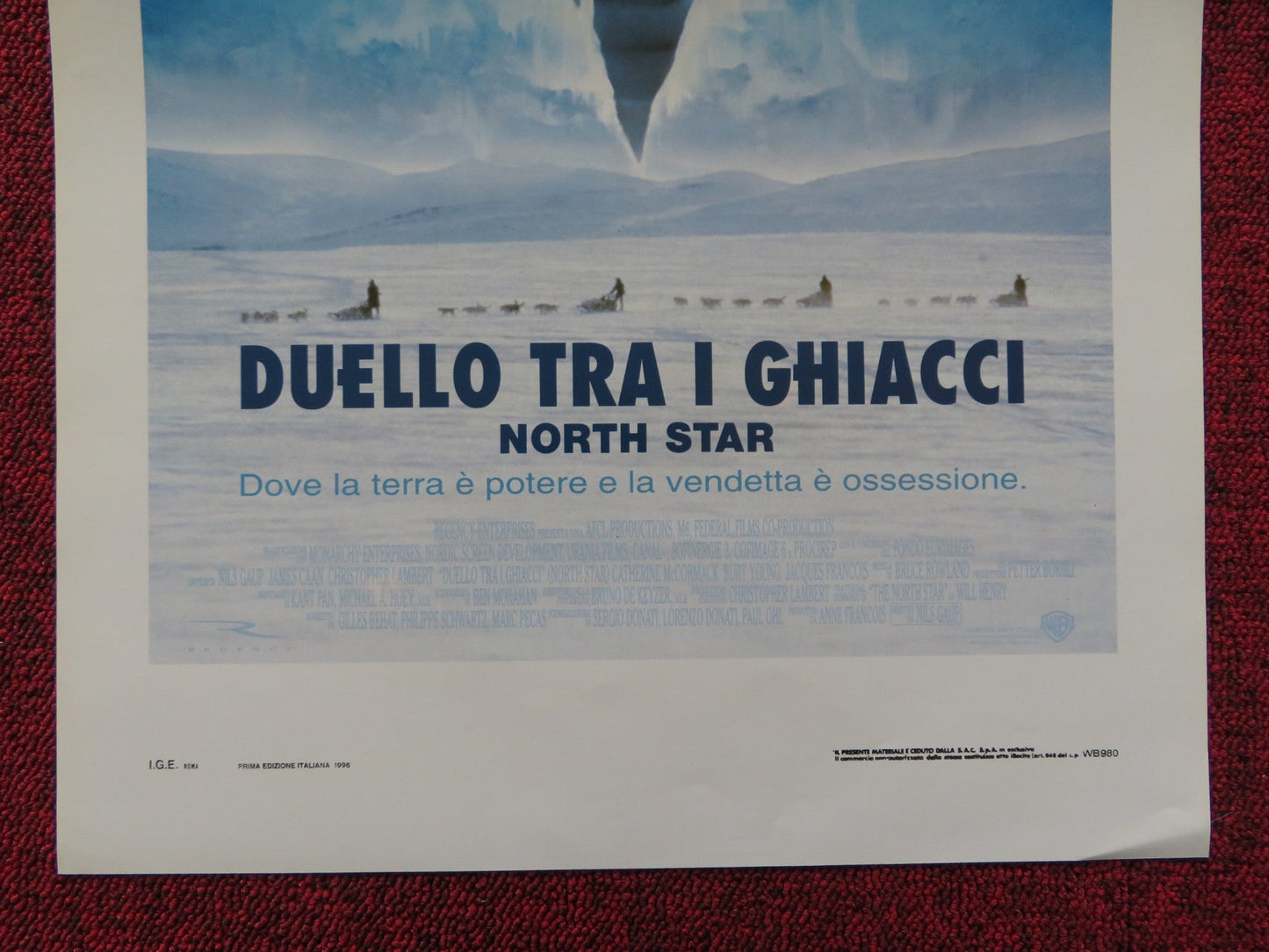 NORTH STAR ITALIAN LOCANDINA POSTER JAMES CAAN CHRISTOPHER LAMBERT 1996 Rendezvous Cinema Movie posters