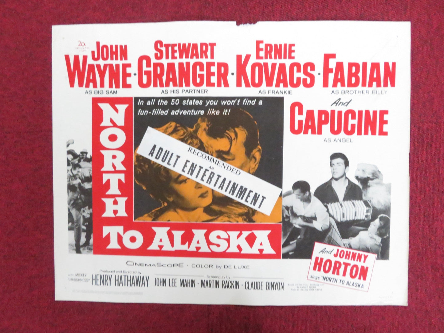 NORTH TO ALASKA US HALF SHEET (22"x 28") POSTER JOHN WAYNE STEWART GRANGER 1964 Rendezvous Cinema Movie posters
