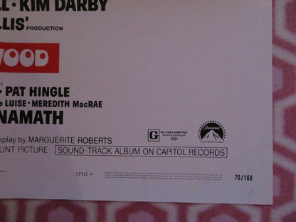 NORWOOD FOLDED US ONE SHEET POSTER GLEN CAMPBELL KIM DARBY 1970 Movie posters