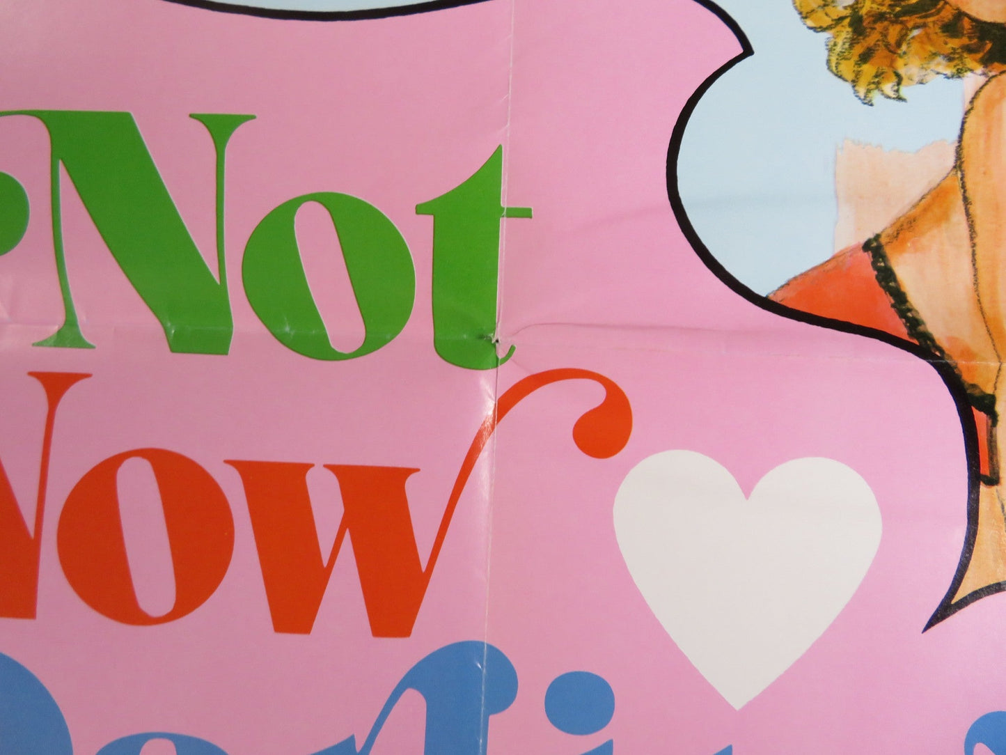 NOT NOW DARLING FOLDED US ONE SHEET POSTER GERALDINE GARDNER L. PHILLIPS 1973 Rendezvous Cinema Movie posters