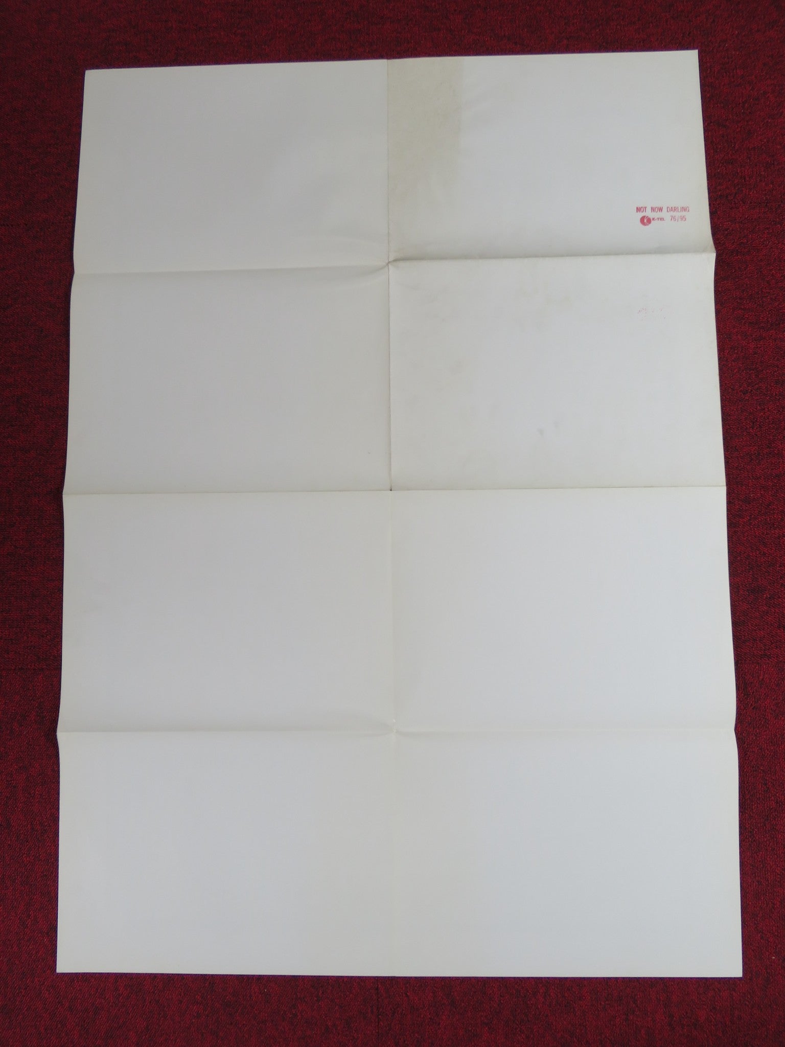 NOT NOW DARLING FOLDED US ONE SHEET POSTER GERALDINE GARDNER L. PHILLIPS 1973 Rendezvous Cinema Movie posters