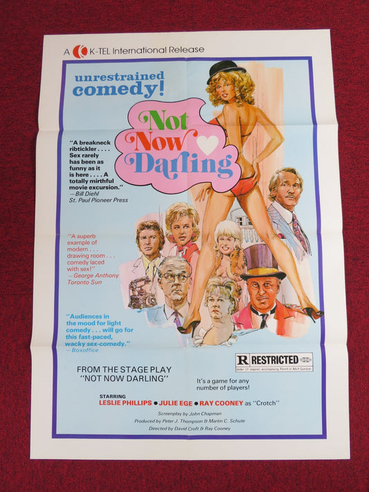 NOT NOW DARLING FOLDED US ONE SHEET POSTER GERALDINE GARDNER L. PHILLIPS 1973 Rendezvous Cinema Movie posters