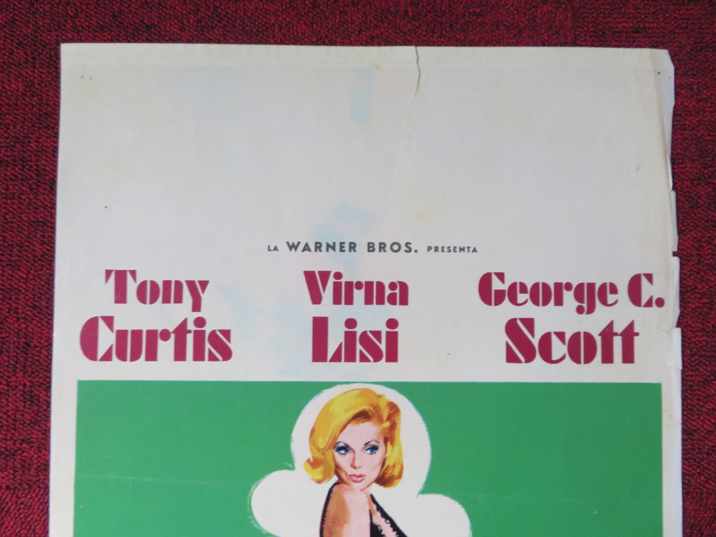 NOT WITH MY WIFE, YOU DON'T! ITALIAN LOCANDINA POSTER TONY CURTIS V. LISI 1967 Rendezvous Cinema Movie posters