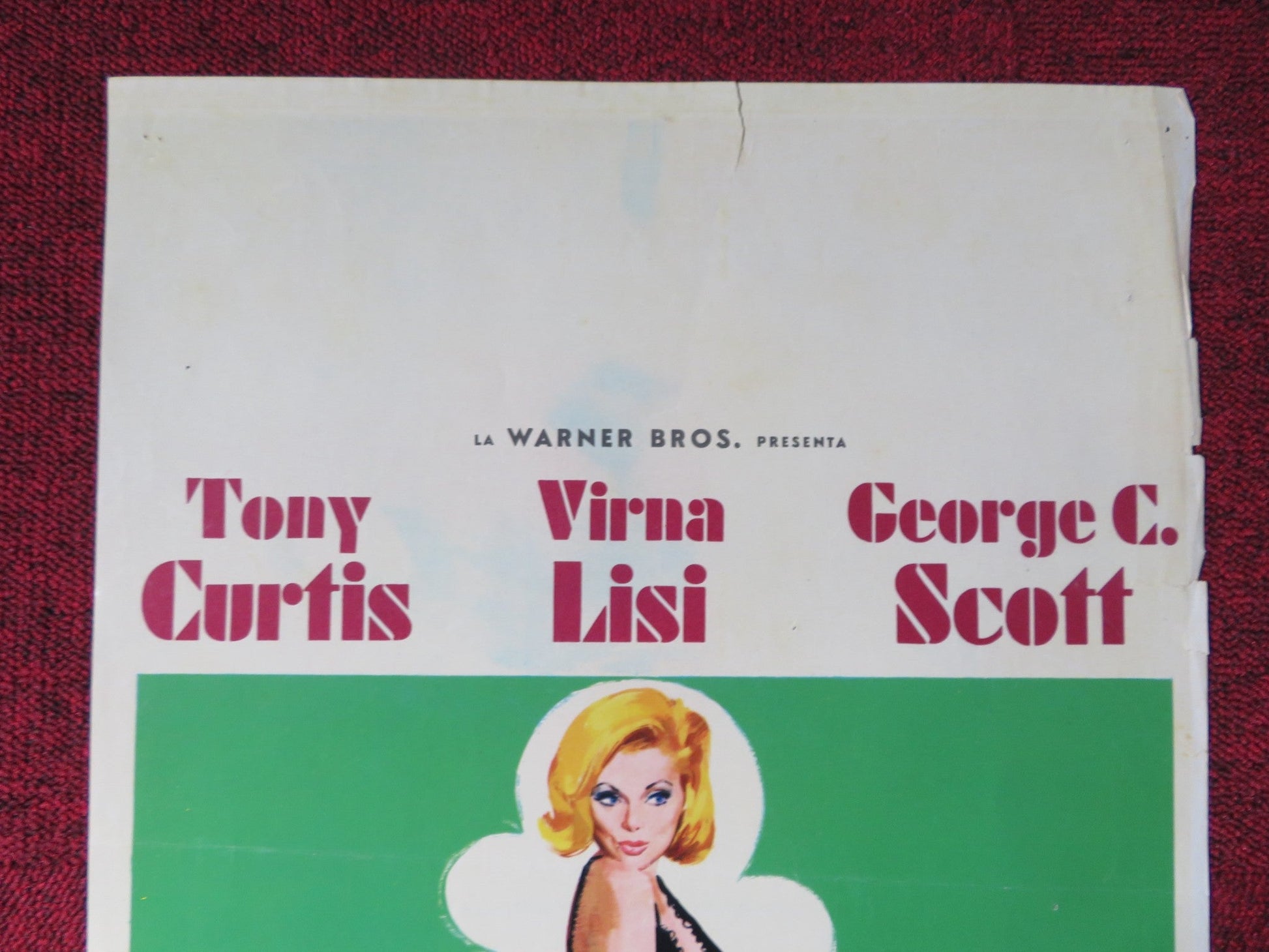 NOT WITH MY WIFE, YOU DON'T! ITALIAN LOCANDINA POSTER TONY CURTIS V. LISI 1967 Rendezvous Cinema Movie posters