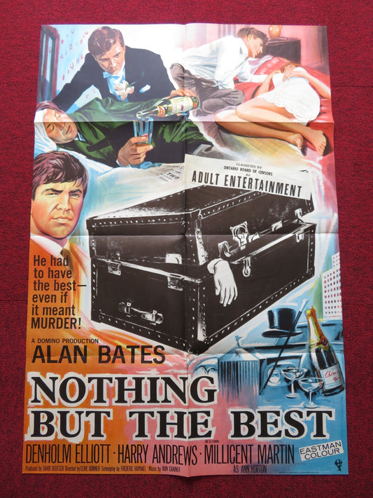 NOTHING BUT THE BEST FOLDED US ONE SHEET POSTER ALAN BATES DENHOLM ELLIOTT 1964 Rendezvous Cinema Movie posters