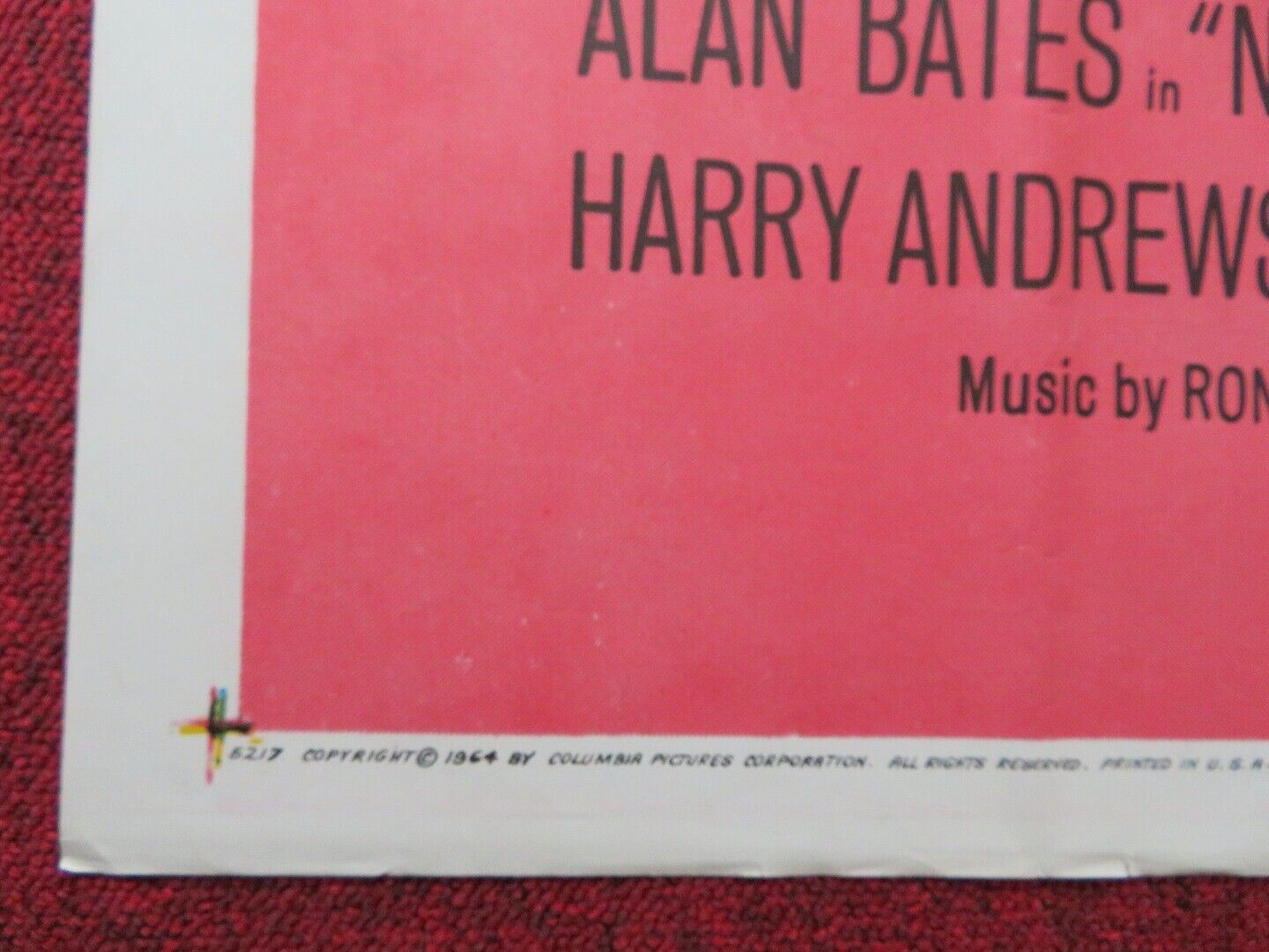 NOTHING BUT THE BEST FOLDED US ONE SHEET POSTER ALAN BATES DENHOLM ELLIOTT 1964 Movie posters