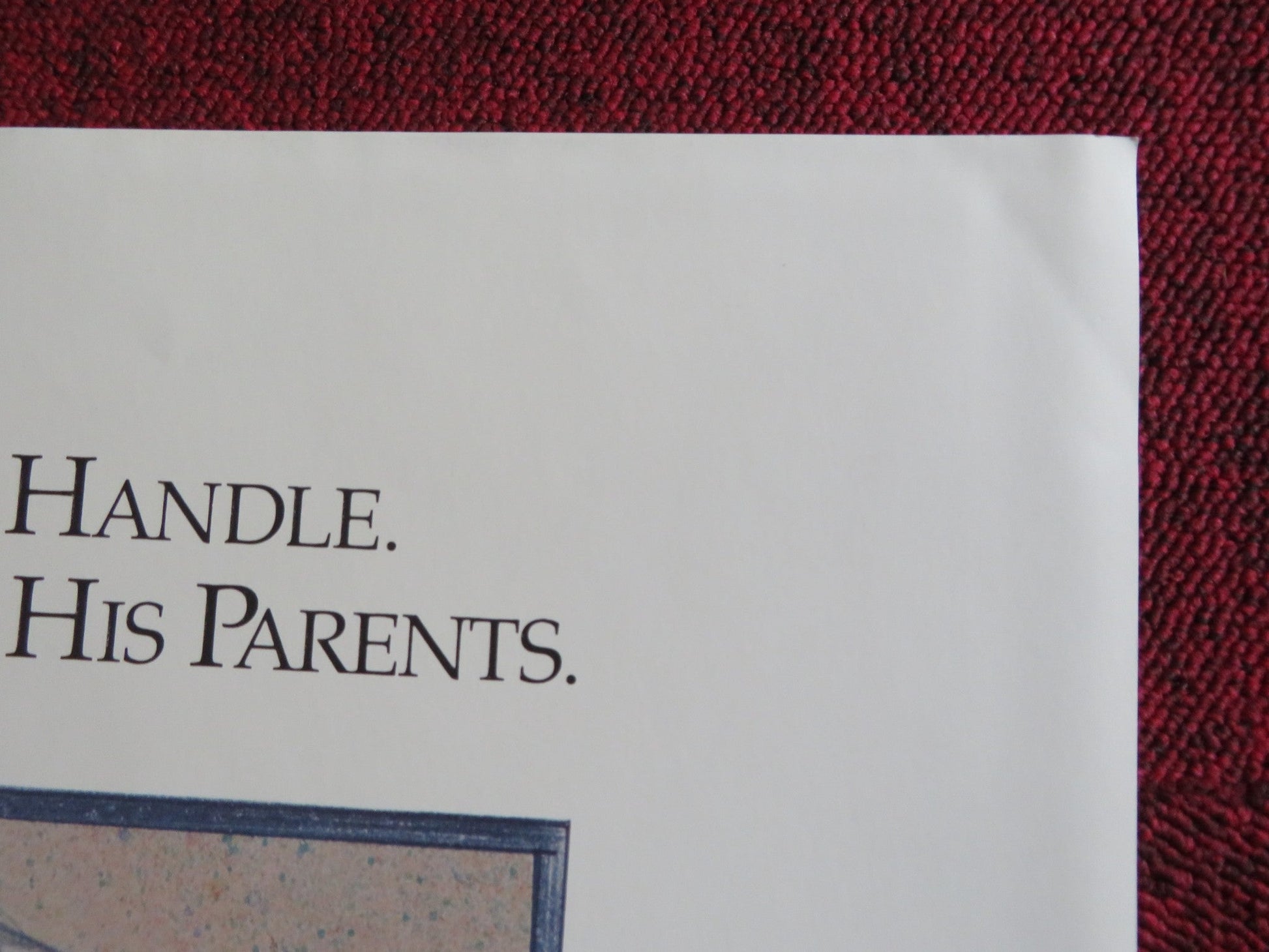 NOTHING IN COMMON FOLDED US ONE SHEET POSTER TOM HANKS JACKIE GLEASON 1986 Rendezvous Cinema Movie posters
