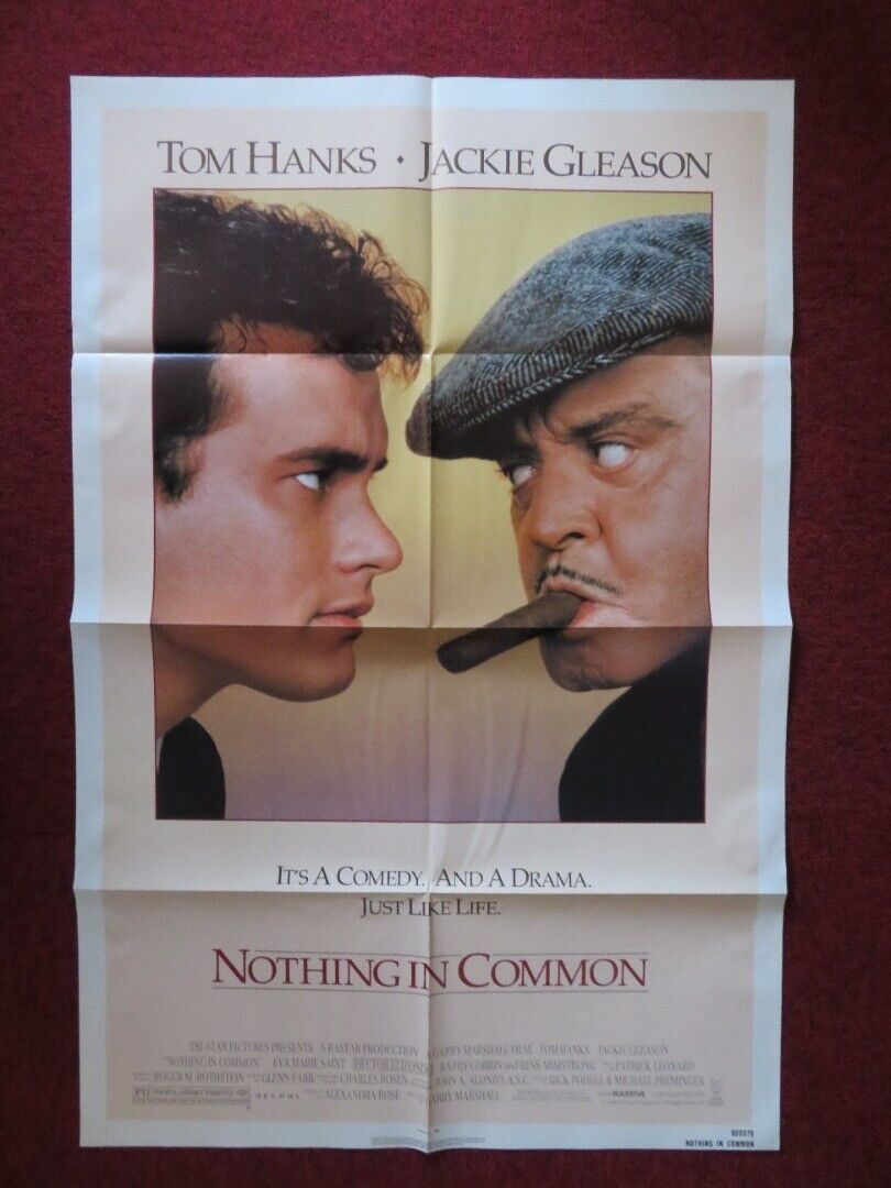 NOTHING IN COMMON FOLDED US ONE SHEET POSTER TOM HANKS JACKIE GLEASON 1986 Movie posters