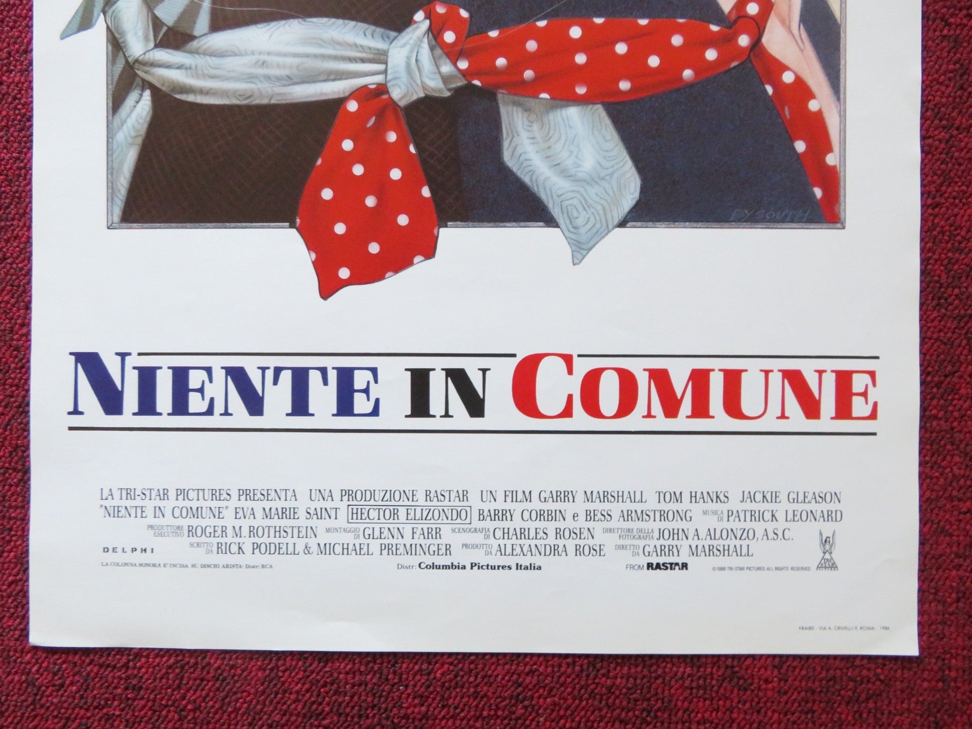 NOTHING IN COMMON ITALIAN LOCANDINA POSTER TOM HANKS JACKIE GLEASON 1986 Rendezvous Cinema Movie posters