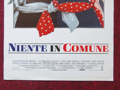 NOTHING IN COMMON ITALIAN LOCANDINA POSTER TOM HANKS JACKIE GLEASON 1986 Rendezvous Cinema Movie posters
