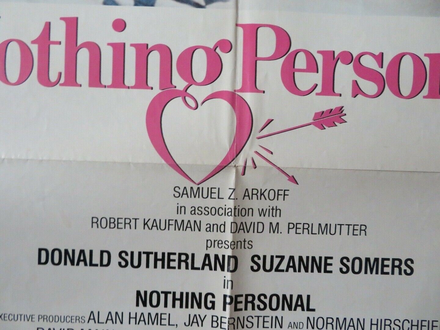 NOTHING PERSONAL US ONE SHEET POSTER DONALD SUTHERLAND SUZANNE SOMERS Movie posters