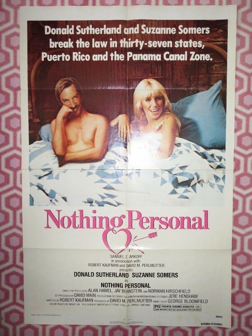 NOTHING PERSONAL US ONE SHEET POSTER DONALD SUTHERLAND SUZANNE SOMERS Movie posters